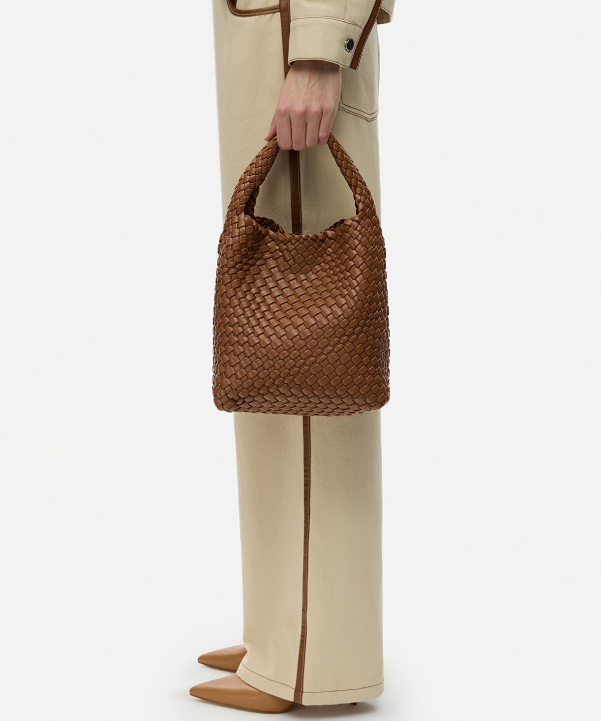 Lattice slouchy small bag