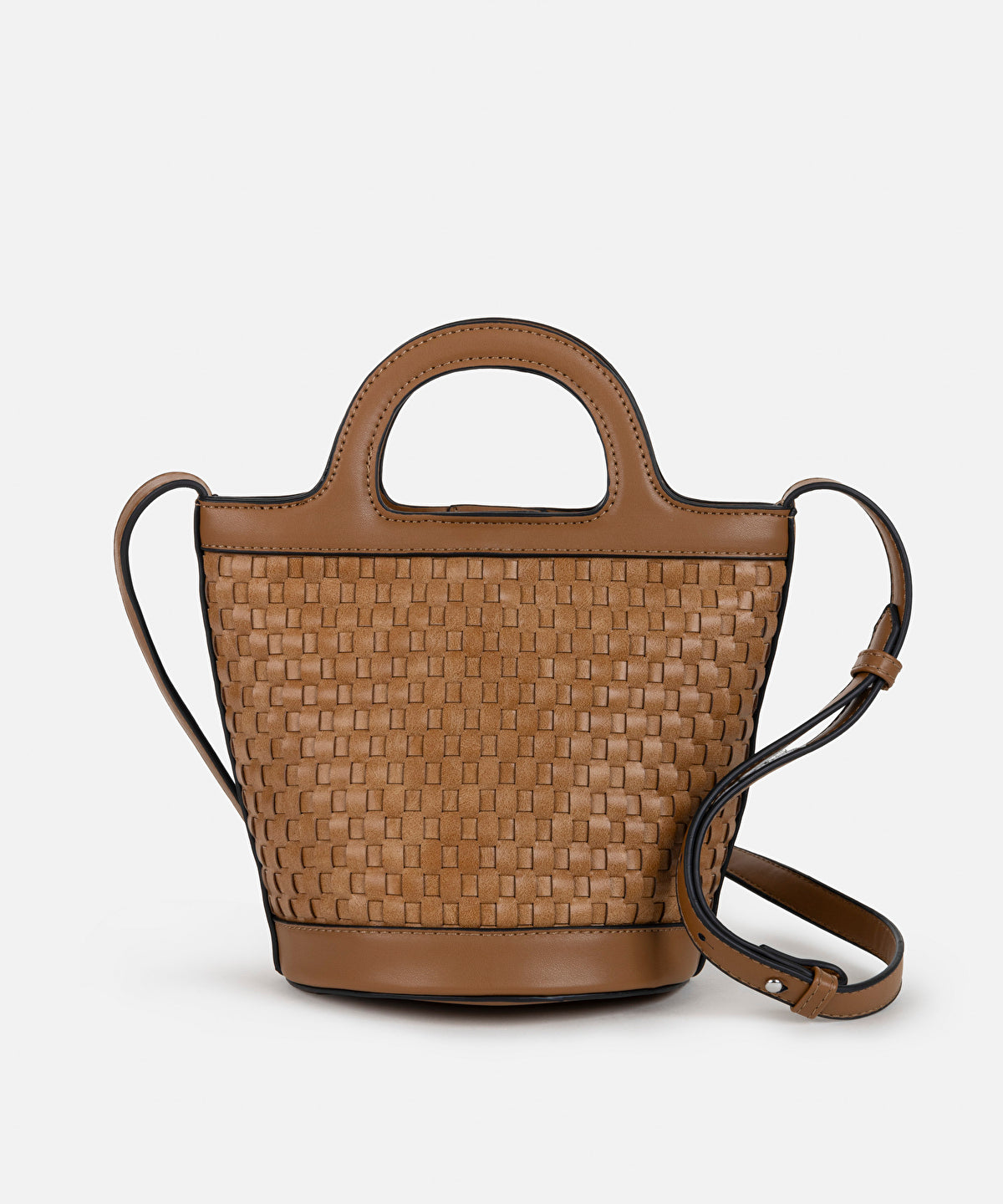 Braided-Effect Bucket Bag