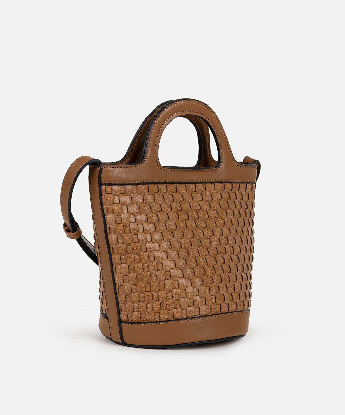 Braided-Effect Bucket Bag