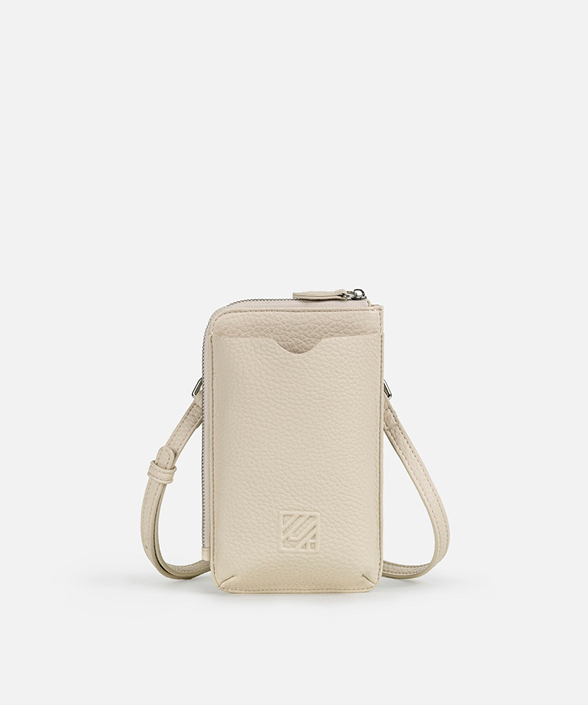 Leather-Effect Bag With Embossed Monogram