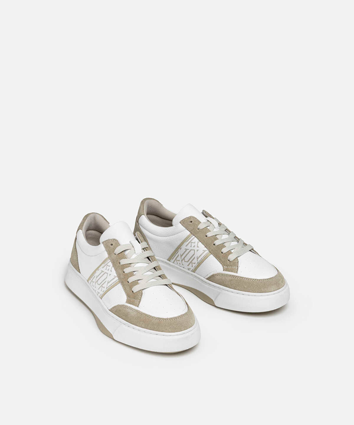 Monogram Pattern Mix Sneakers
