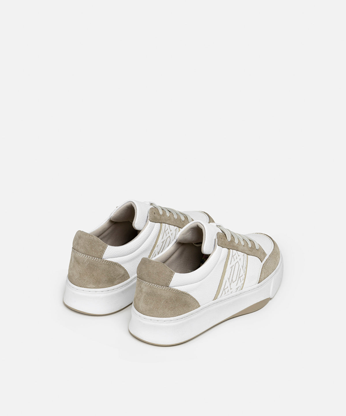 Zoomed Monogram Pattern Mix Sneakers
