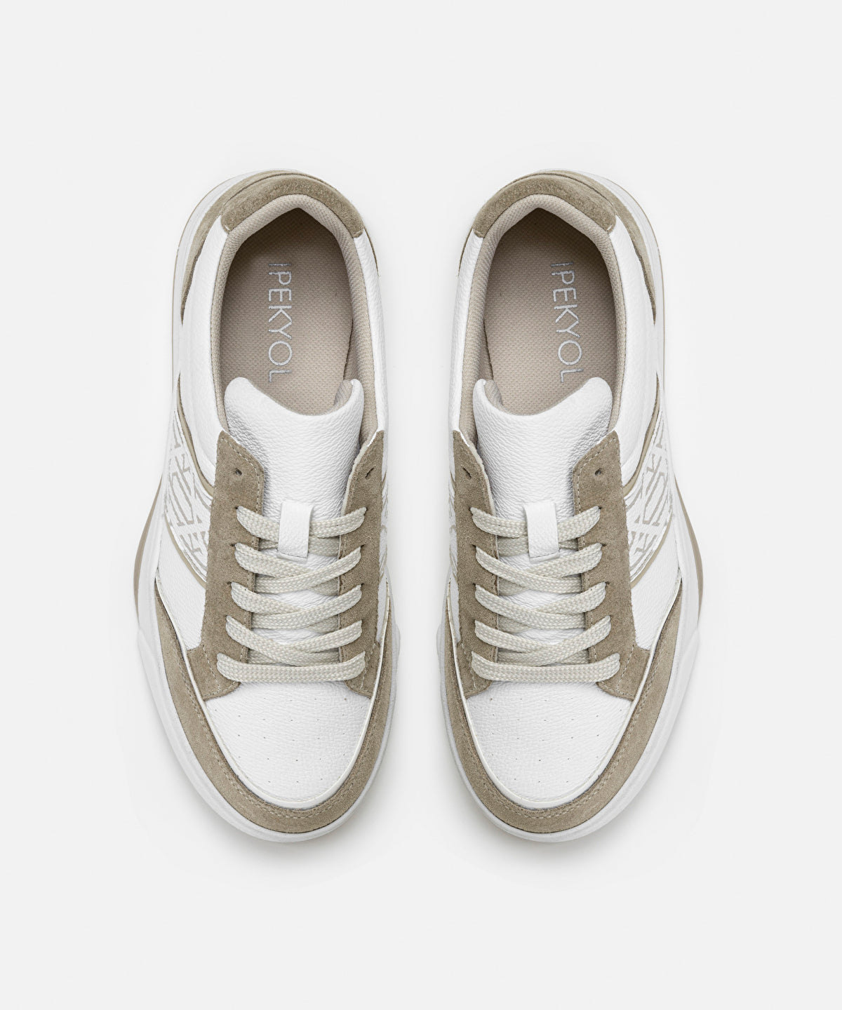 Zoomed Monogram Pattern Mix Sneakers