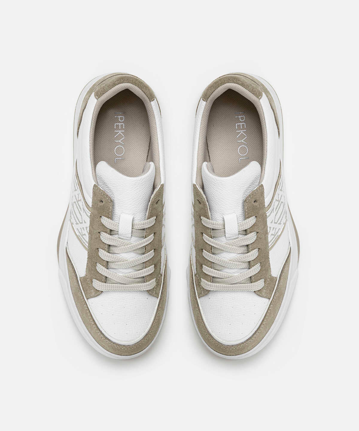Monogram Pattern Mix Sneakers