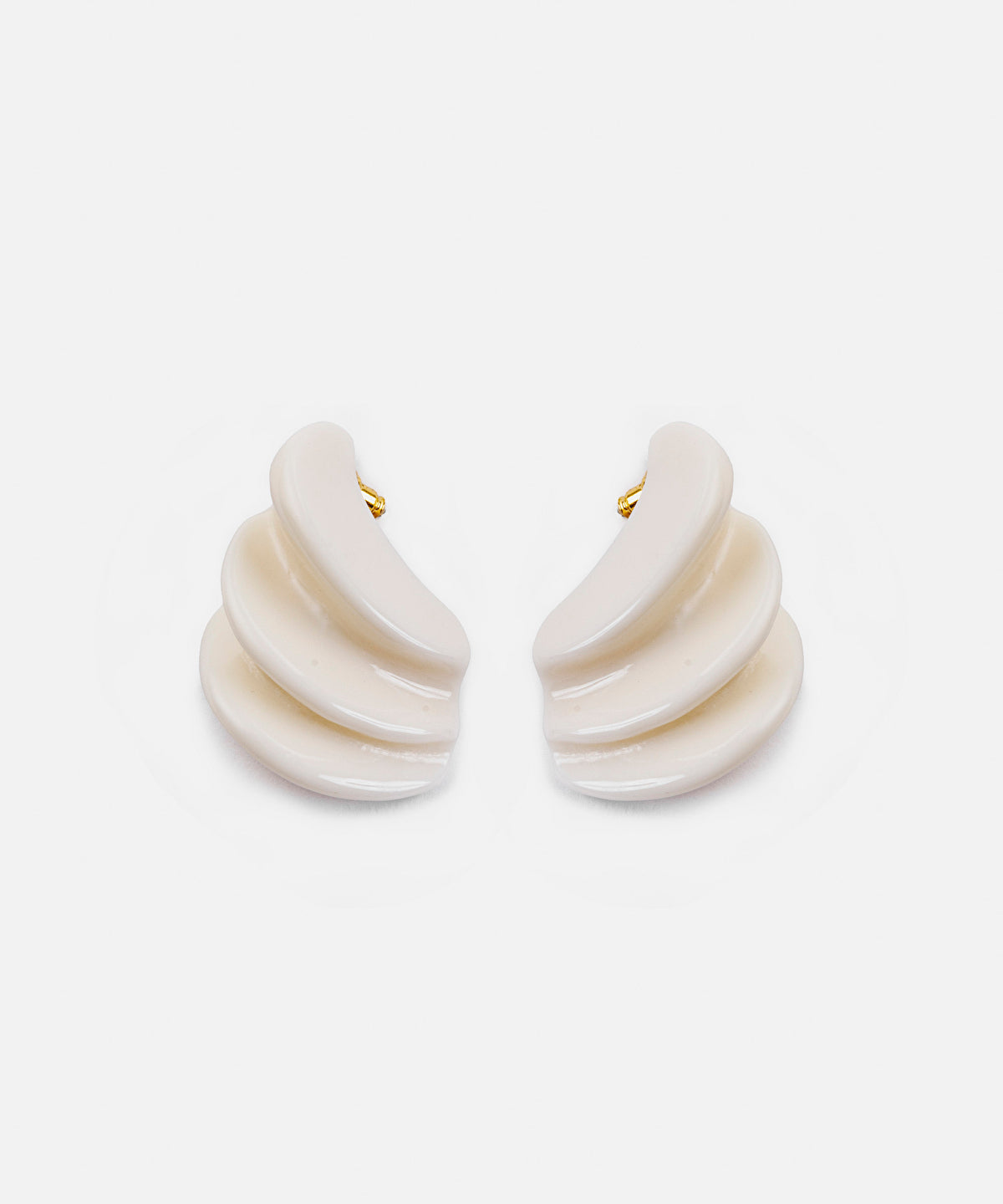 Multi-piece resin earrings