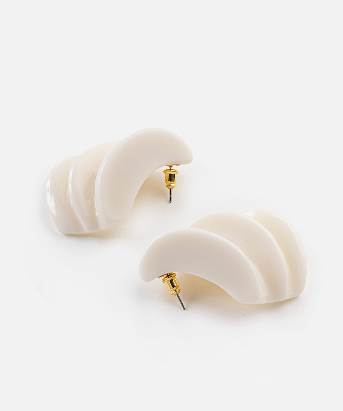 Multi-piece resin earrings