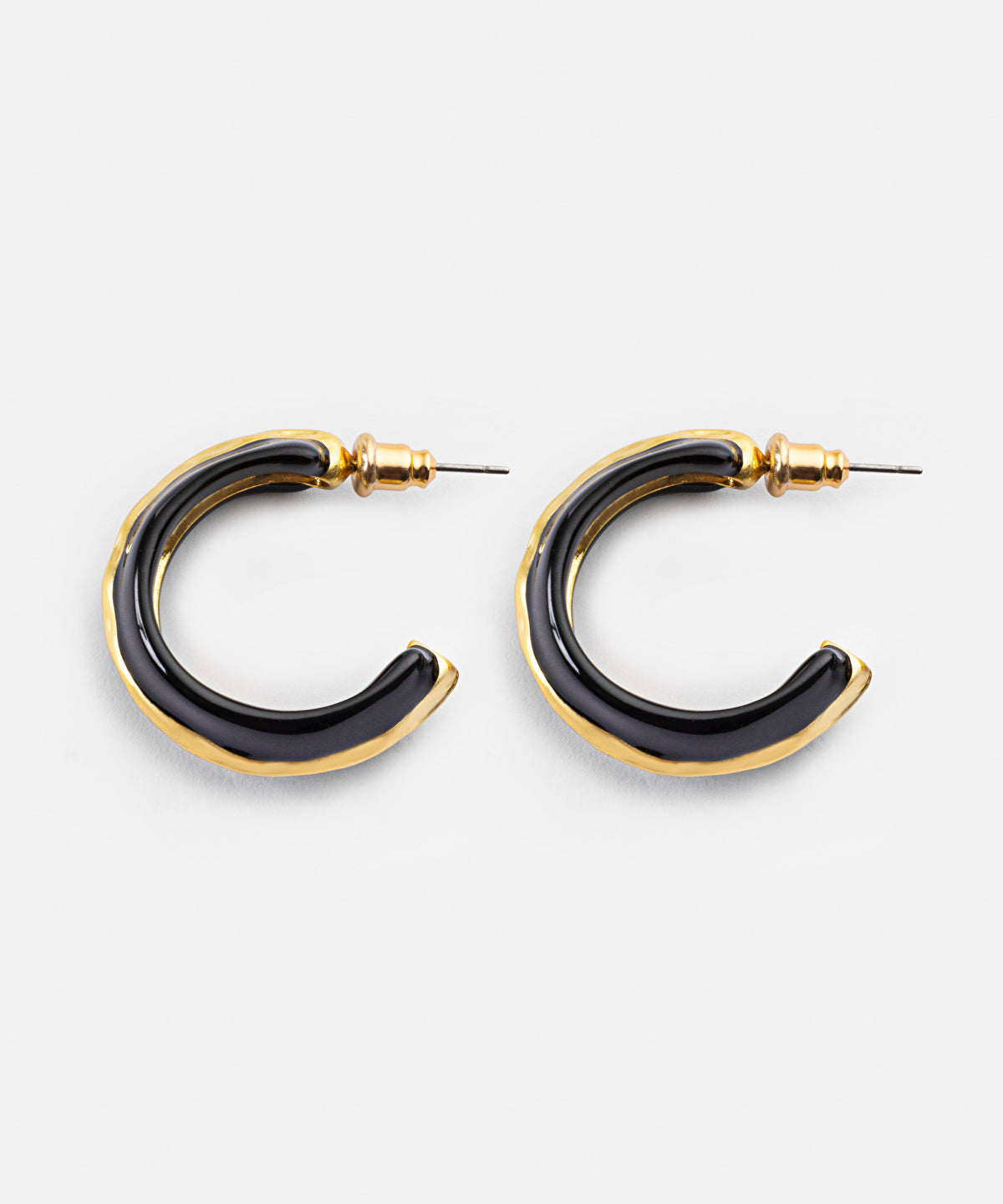 Contrast textured hoop earrings