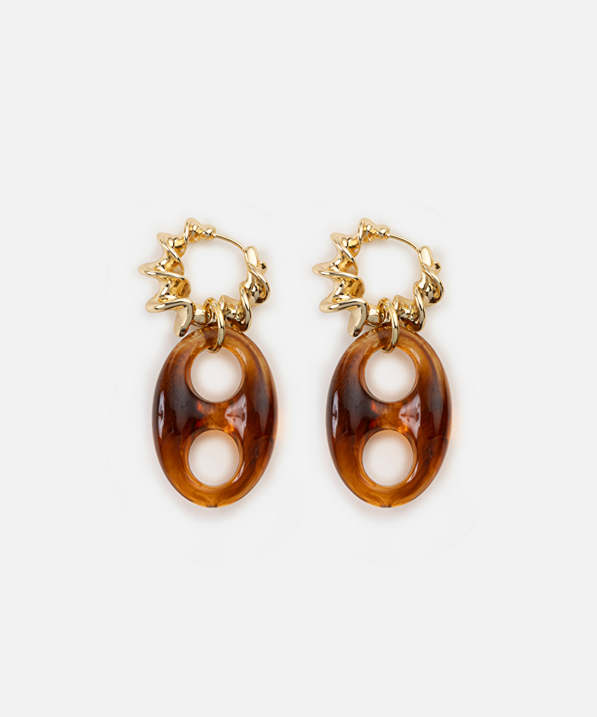 Zoomed Resin Hoop Earrings