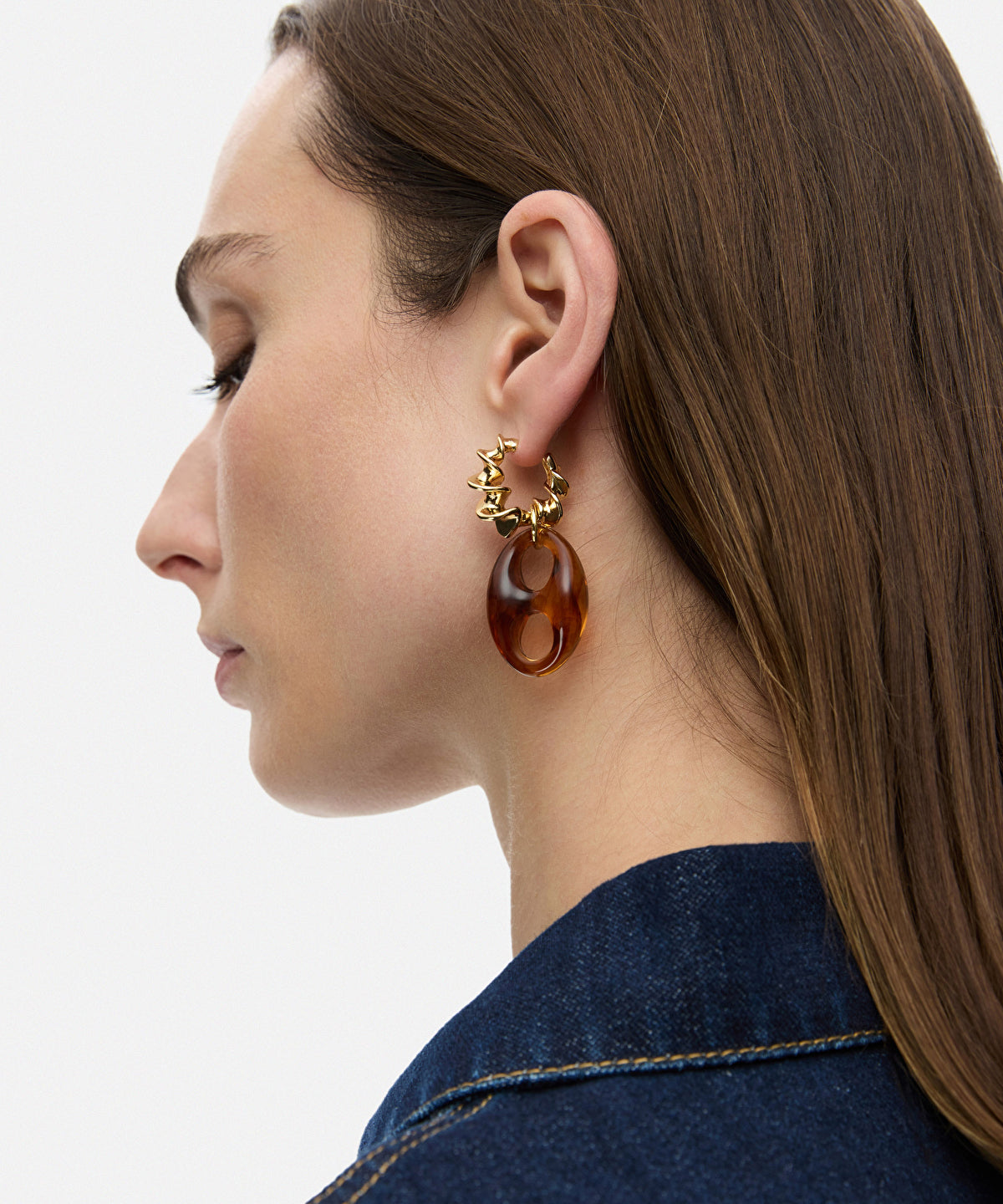 Zoomed Resin Hoop Earrings