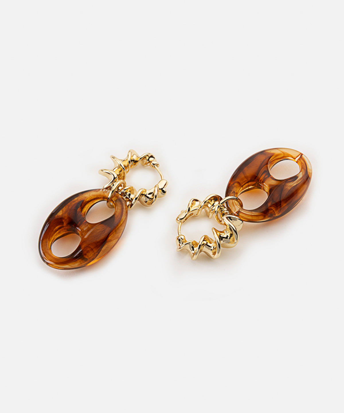 Zoomed Resin Hoop Earrings
