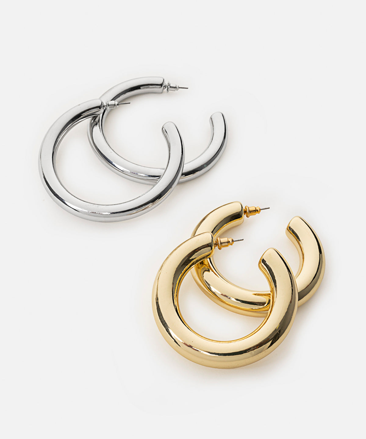 Pack of maxi hoop earrings