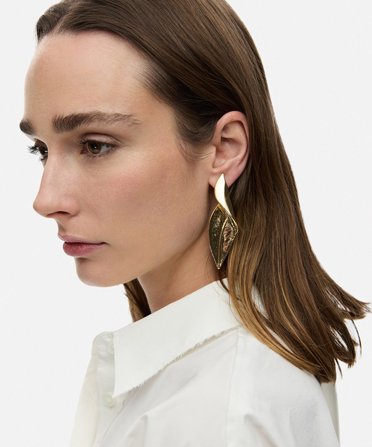 Leaf earrings set