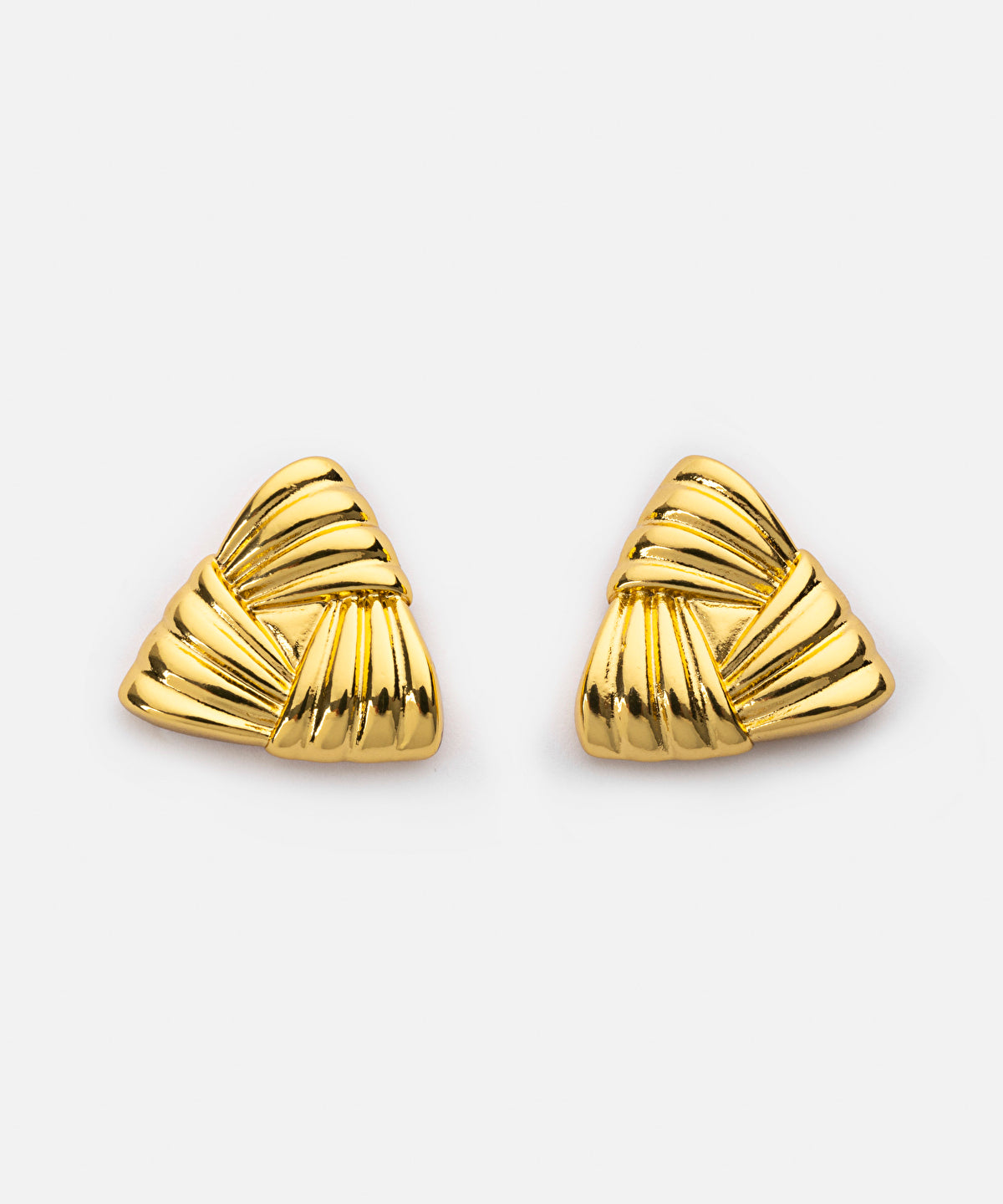 Textured triangle earrings