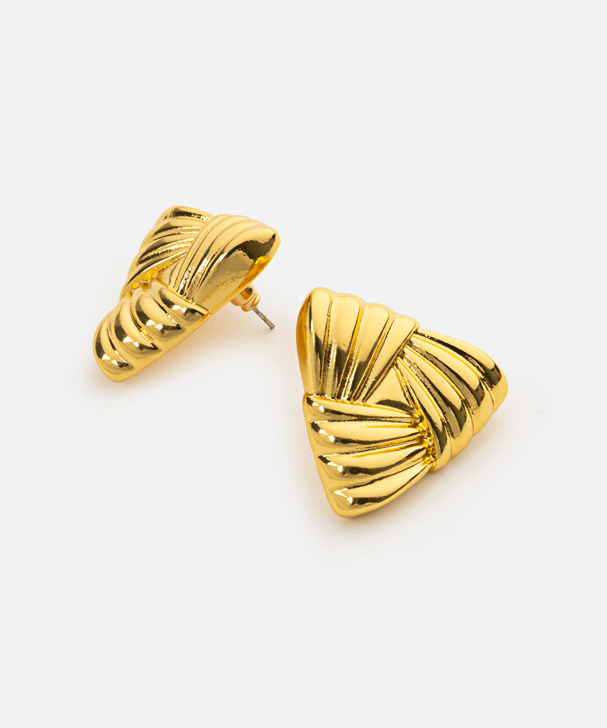 Textured triangle earrings