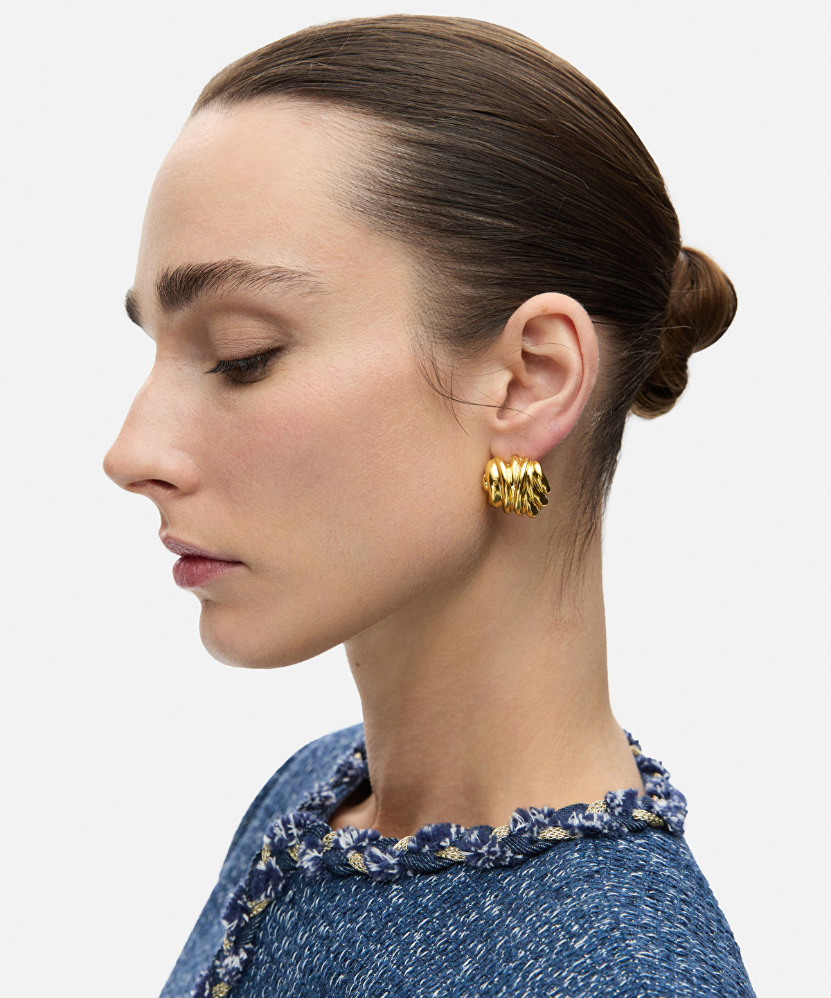 Textured metal earrings