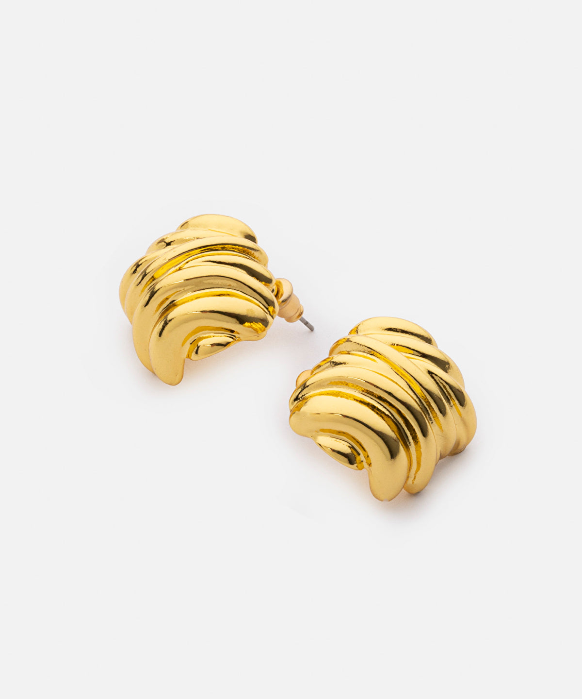 Textured metal earrings