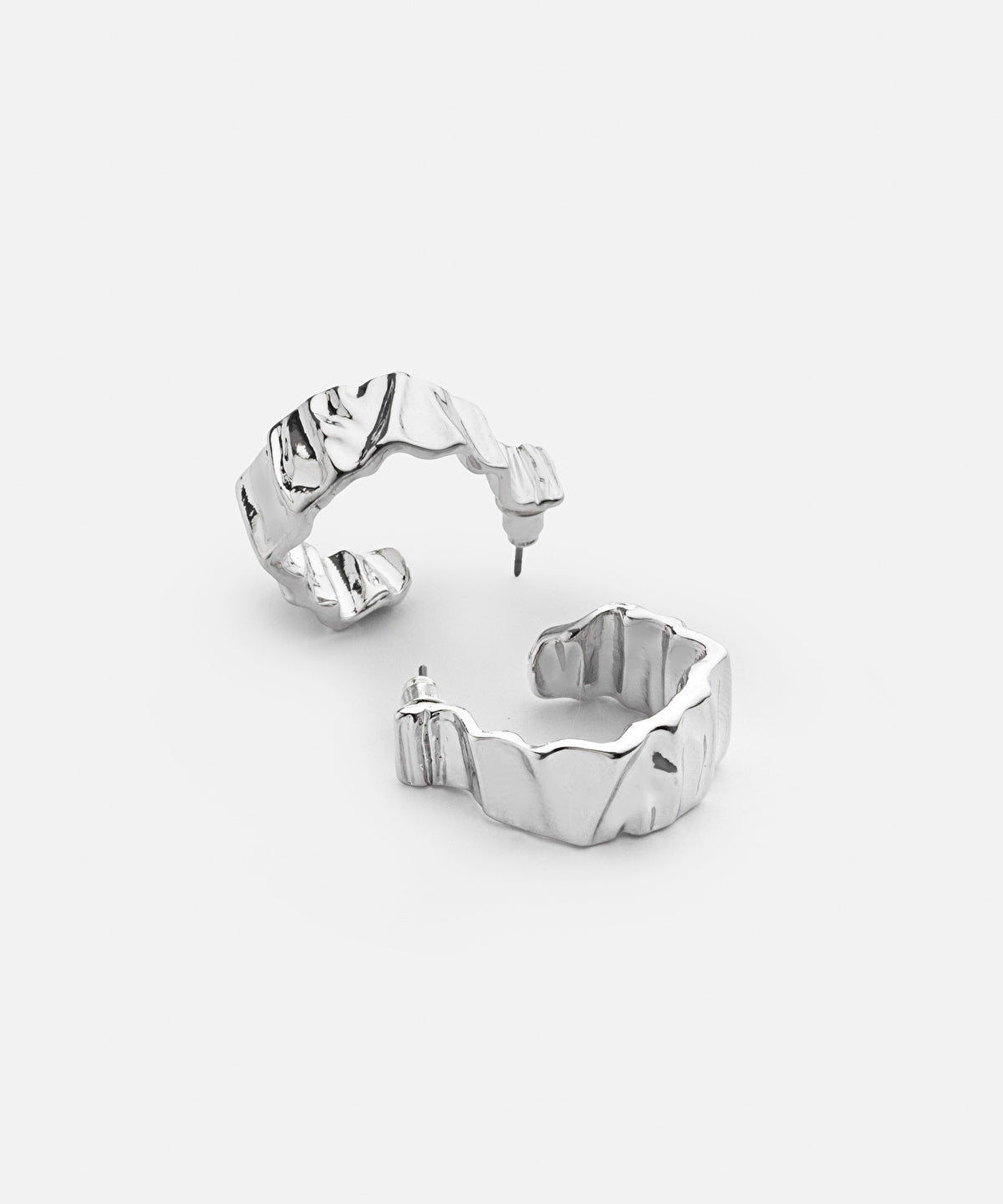 Textured hoop earrings