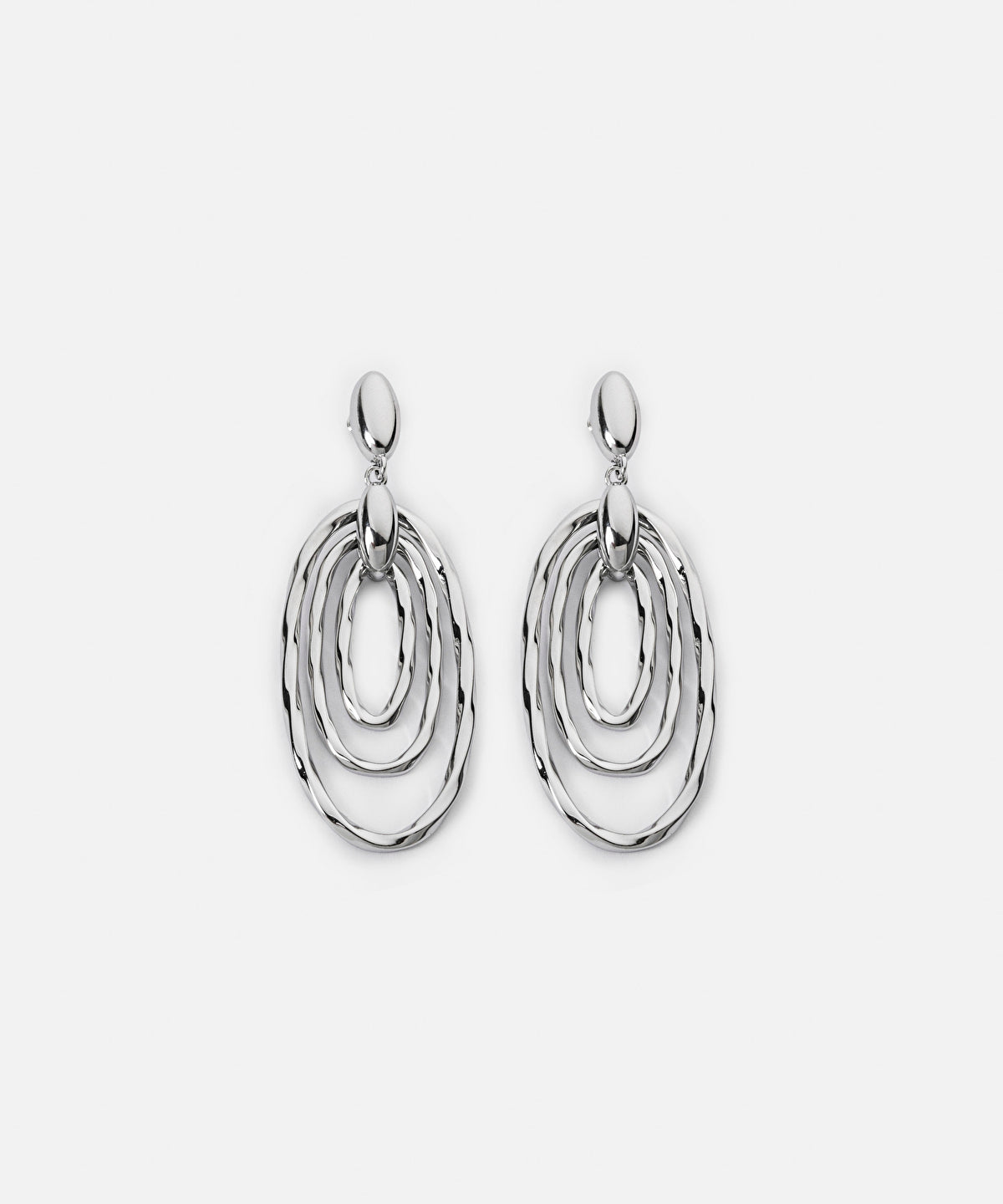 Multi-piece metal earrings