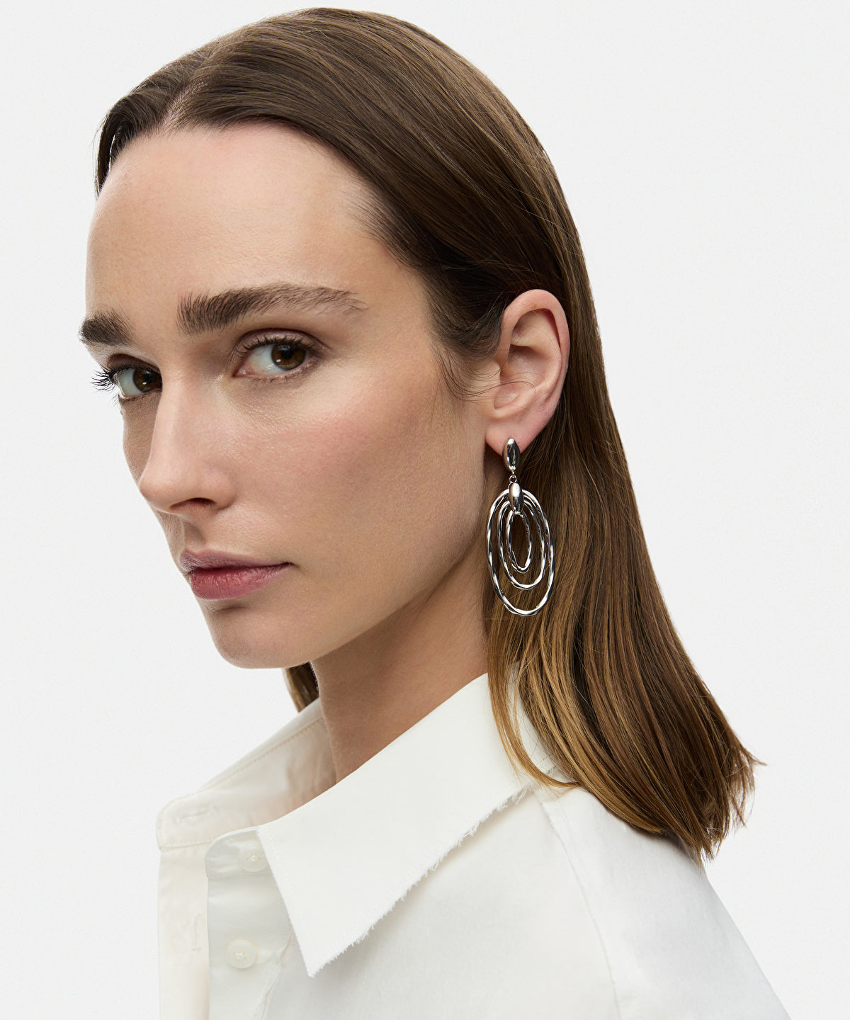 Multi-piece metal earrings
