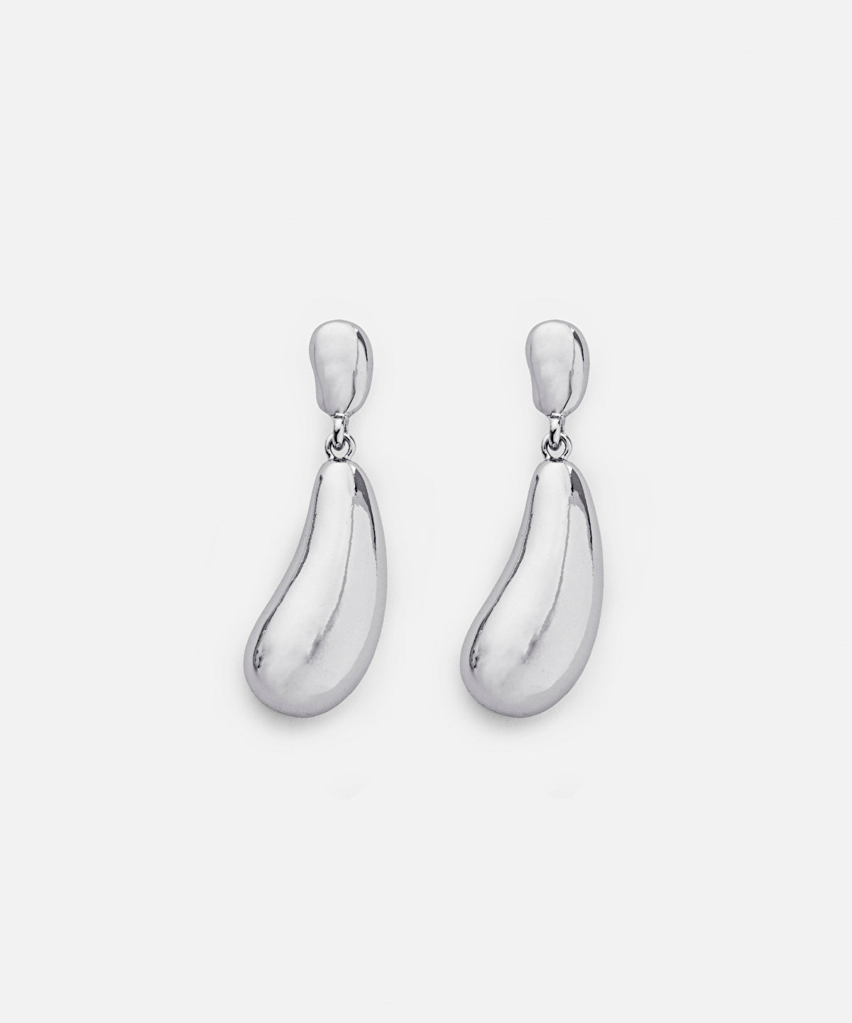 Metal dangle earrings