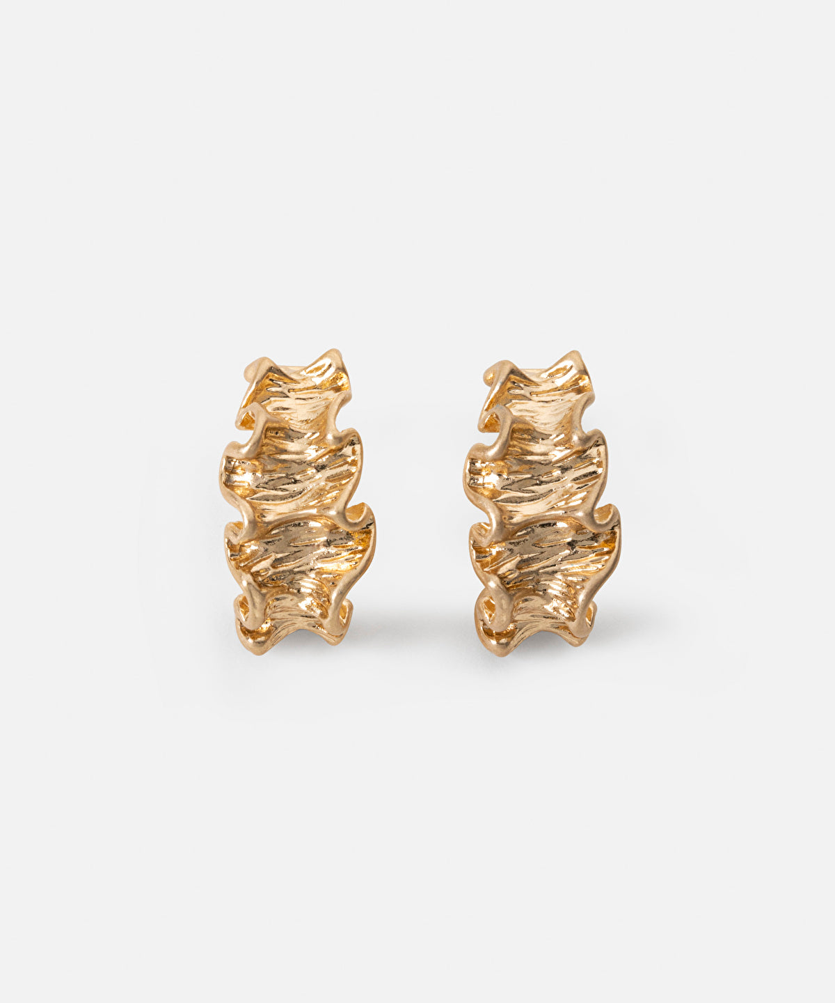 Textured hoop earrings