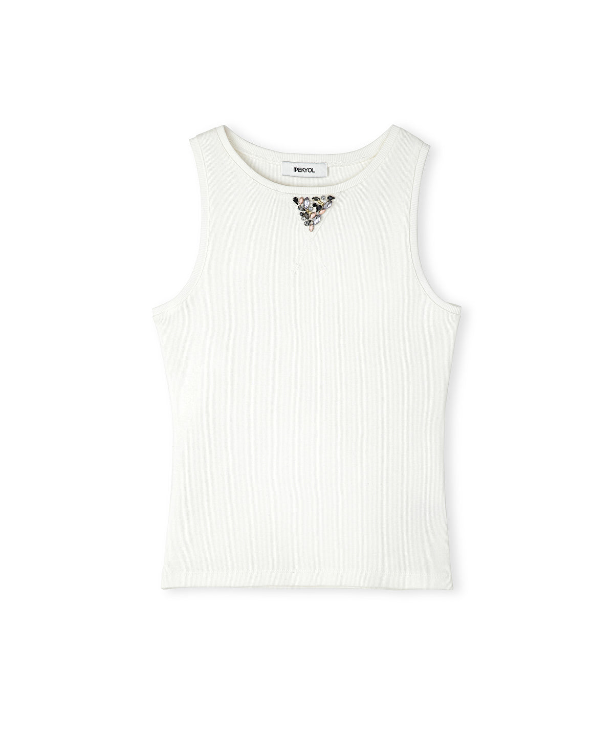 T-shirt with stone embellishments
