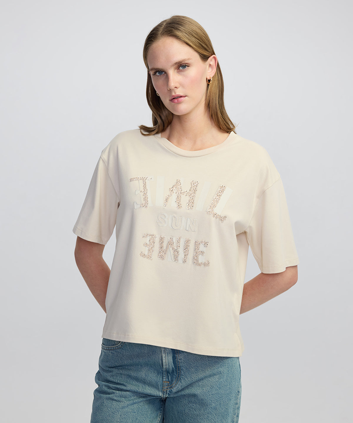 Printed Embroidered T-Shirt