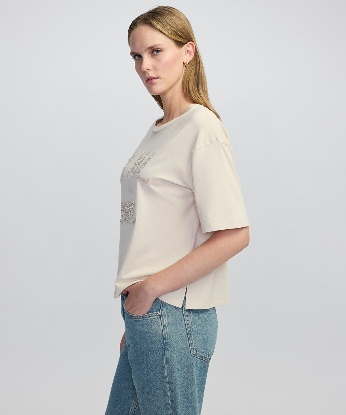 Printed Embroidered T-Shirt