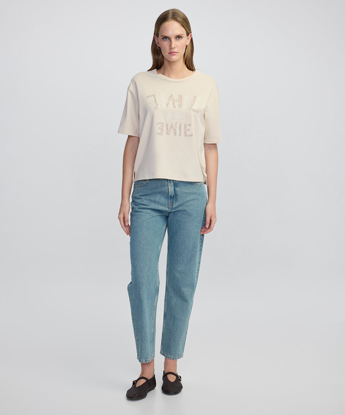 Printed Embroidered T-Shirt