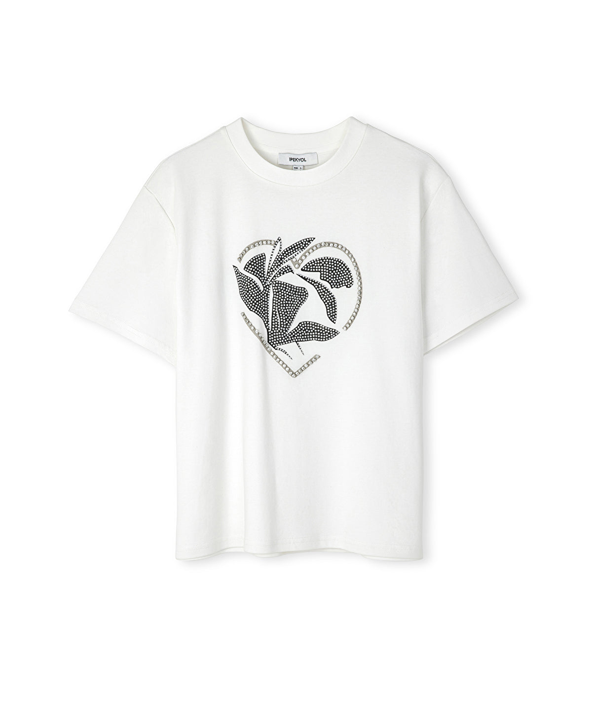 Zoomed T-Shirt With Rhinestones