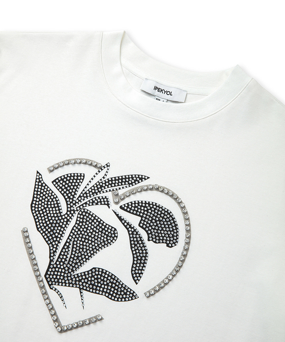 Zoomed T-Shirt With Rhinestones