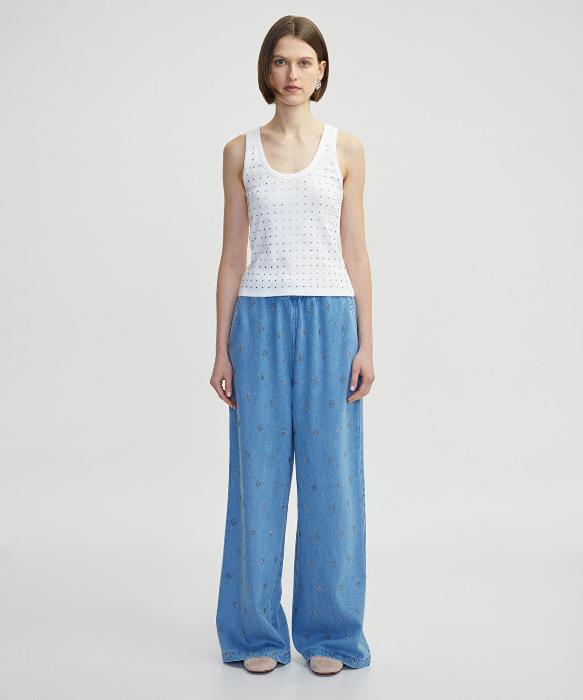Rhinestoned Tank Top