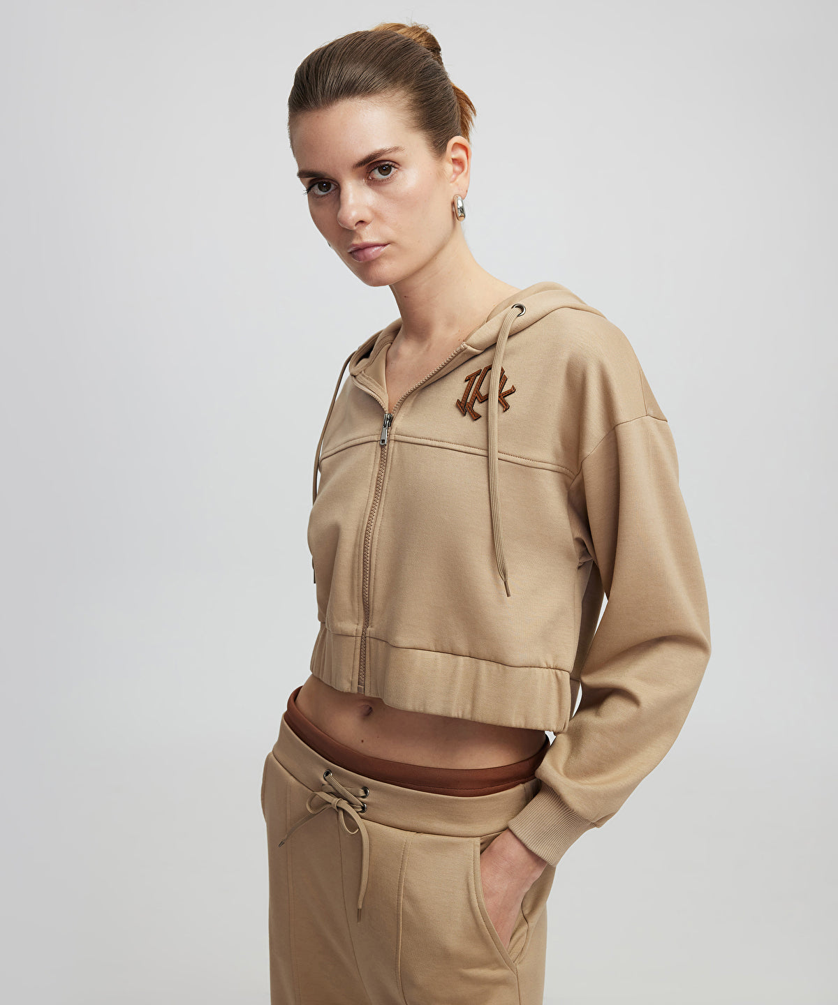 Sweatshirt With Monogram Applique