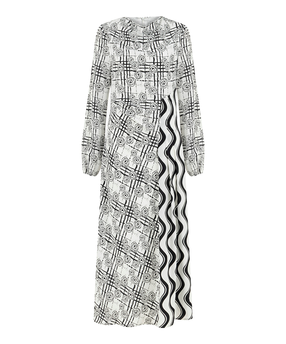 Printed Viscose Midi Dress