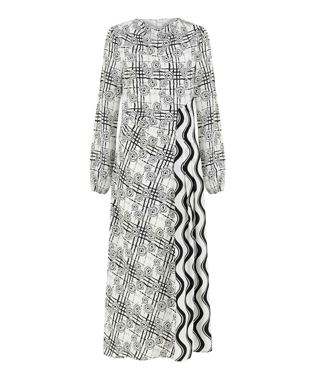 Printed Viscose Midi Dress
