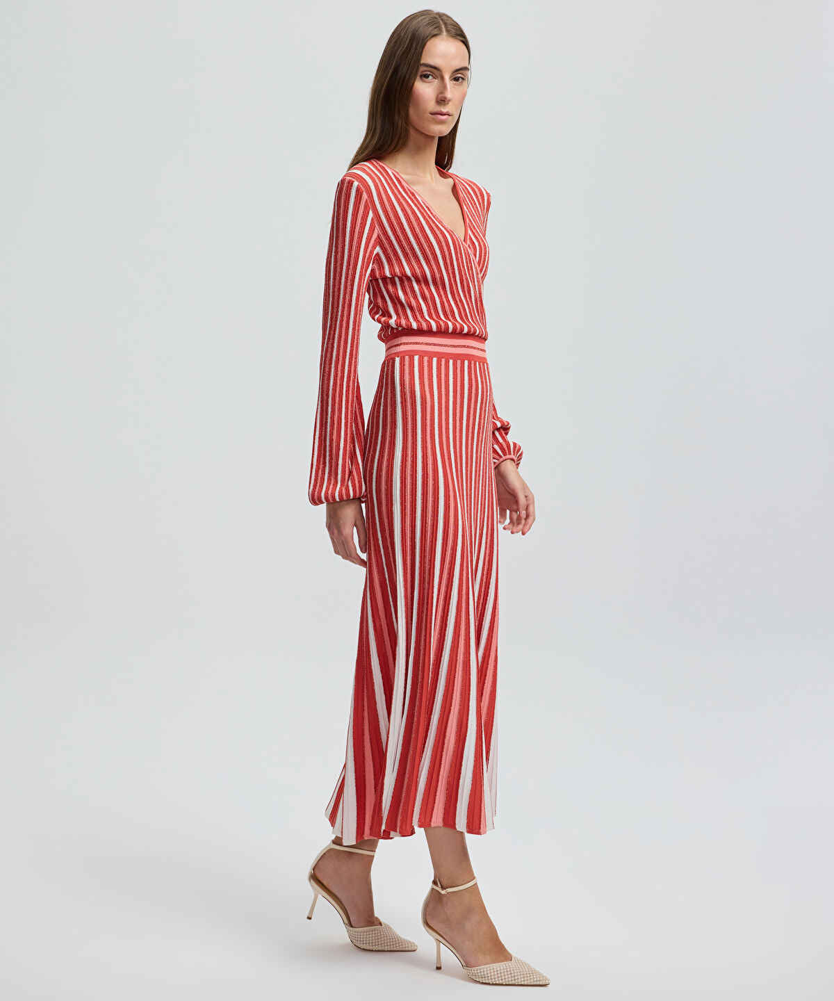 Lurex Thread Wrap Dress