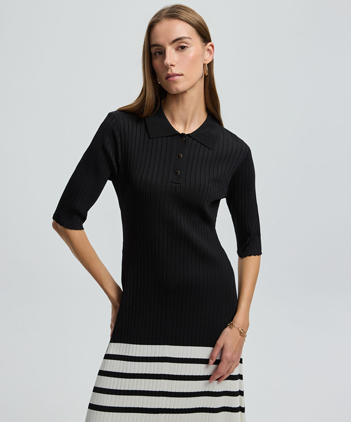 Color-Block Knit Dress