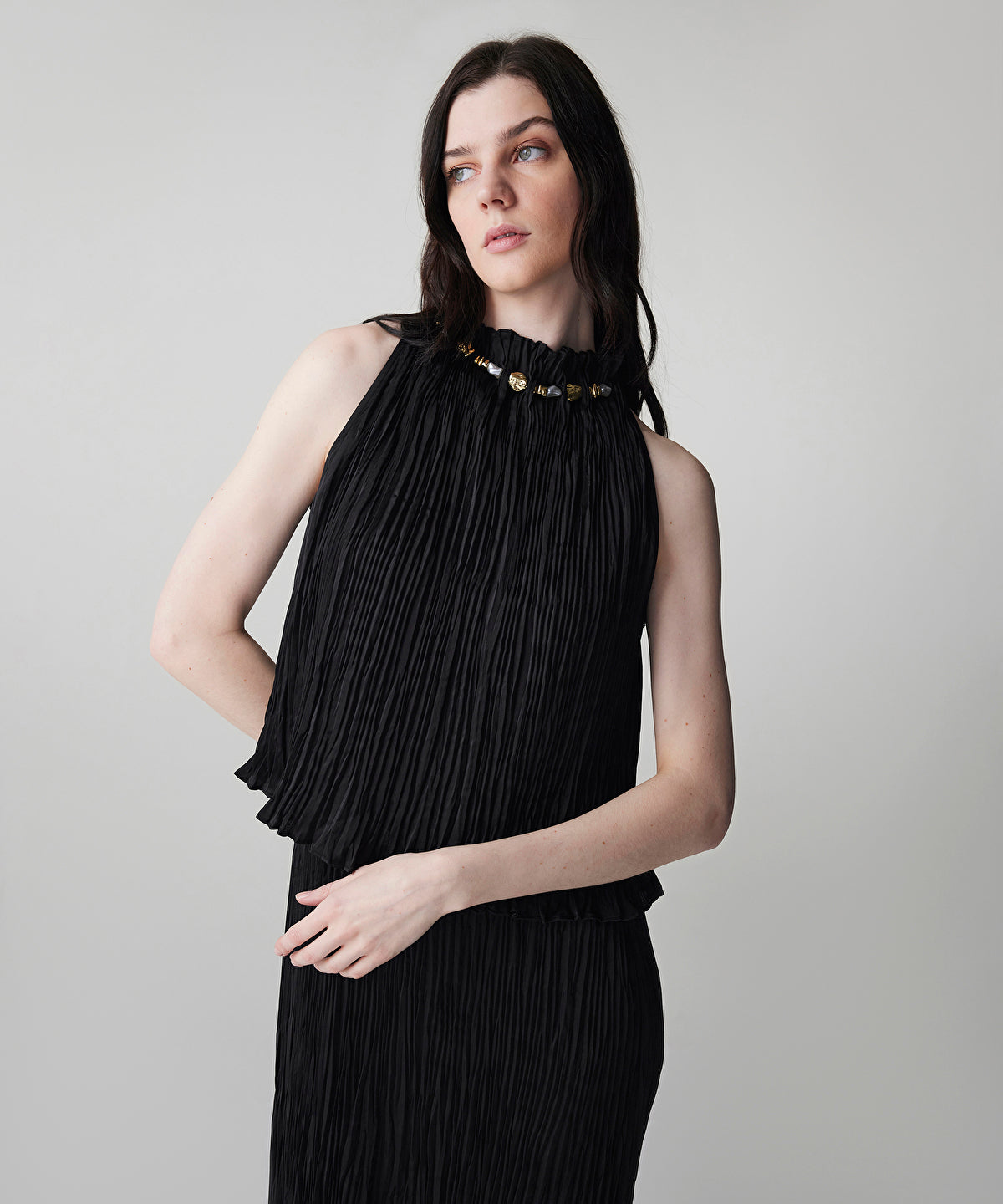 Textured Embellished Dress