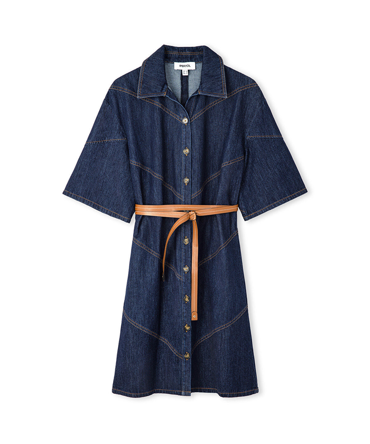 Belted Denim Dress