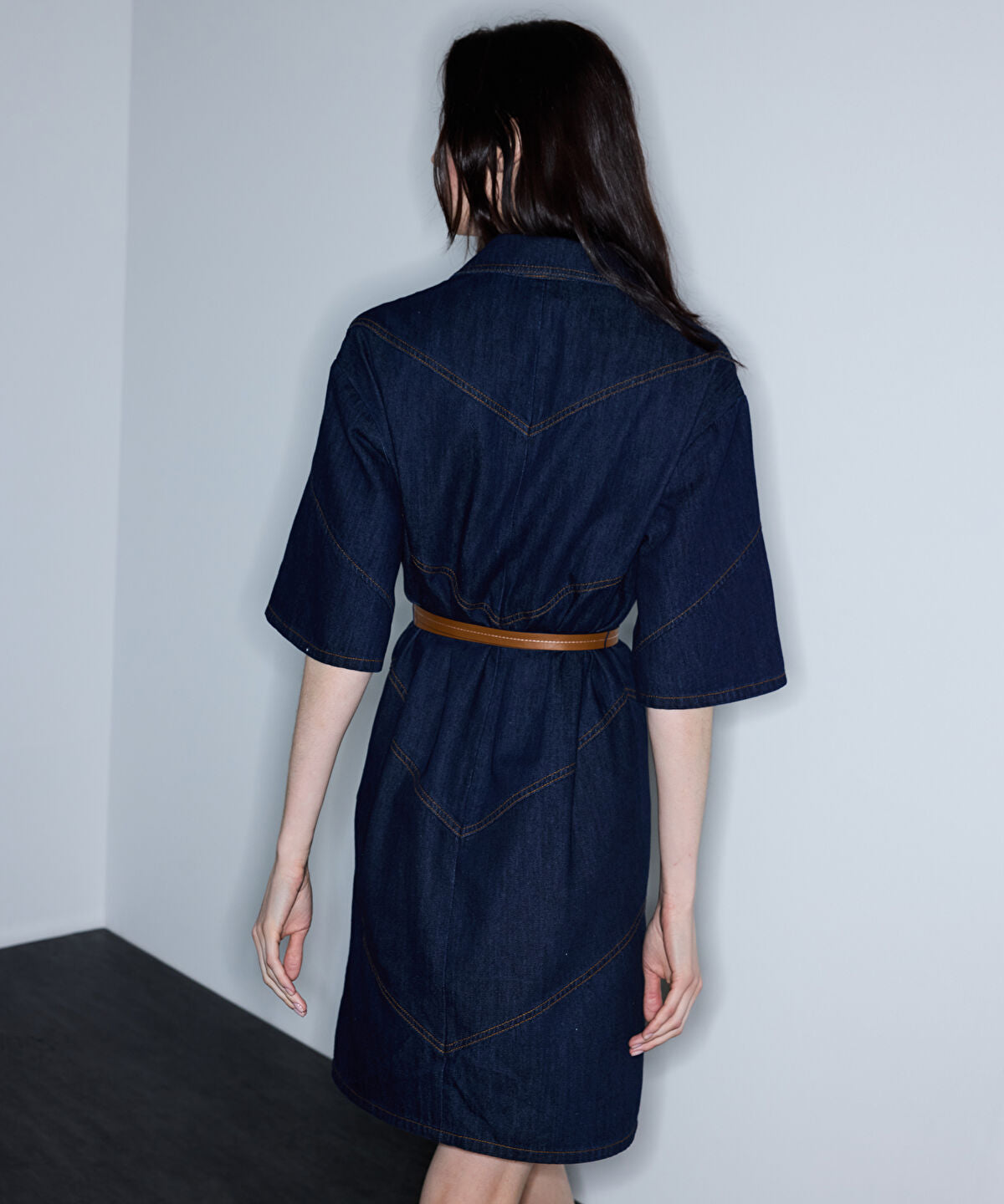 Belted Denim Dress
