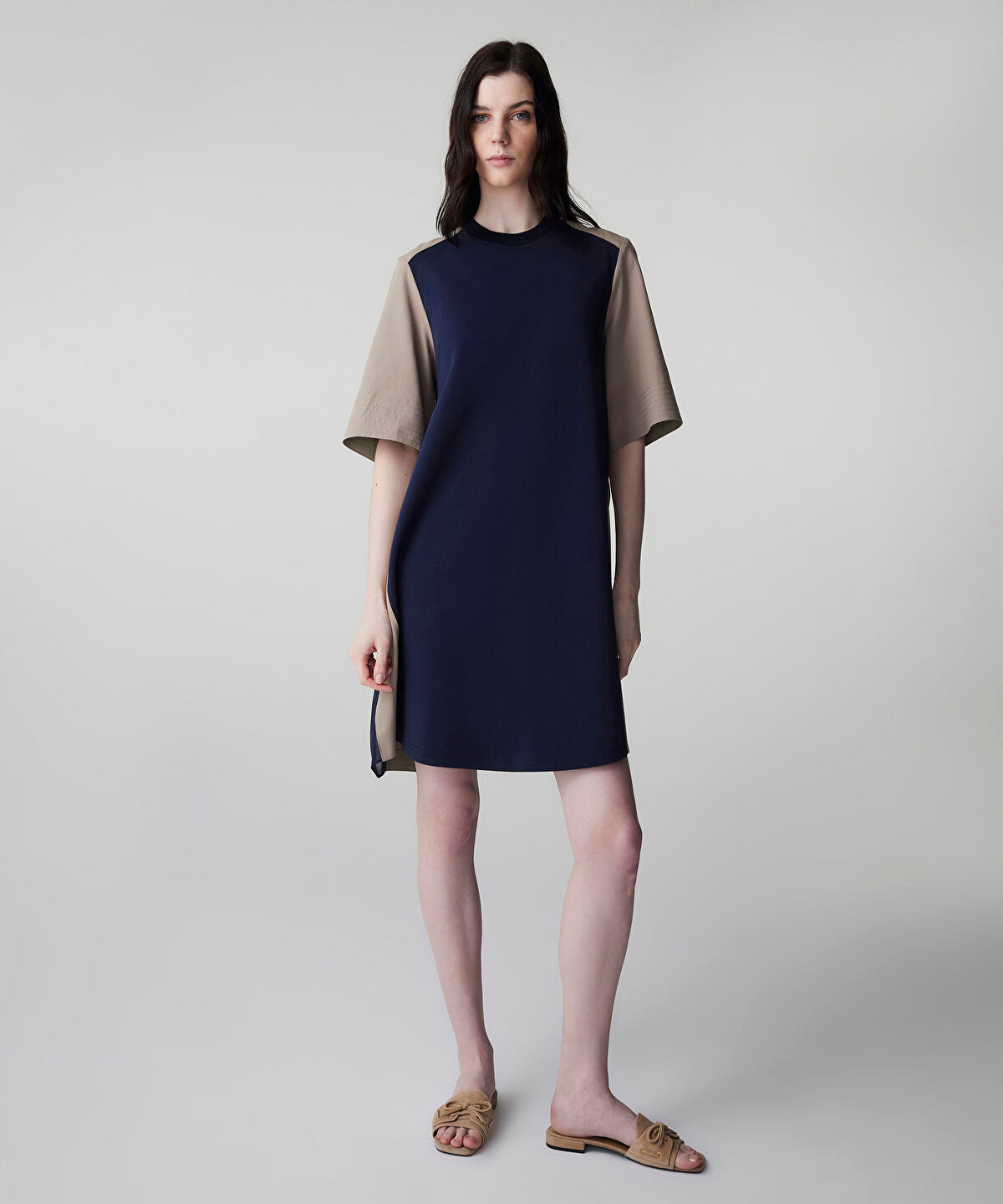 Color-Block Mixed Dress