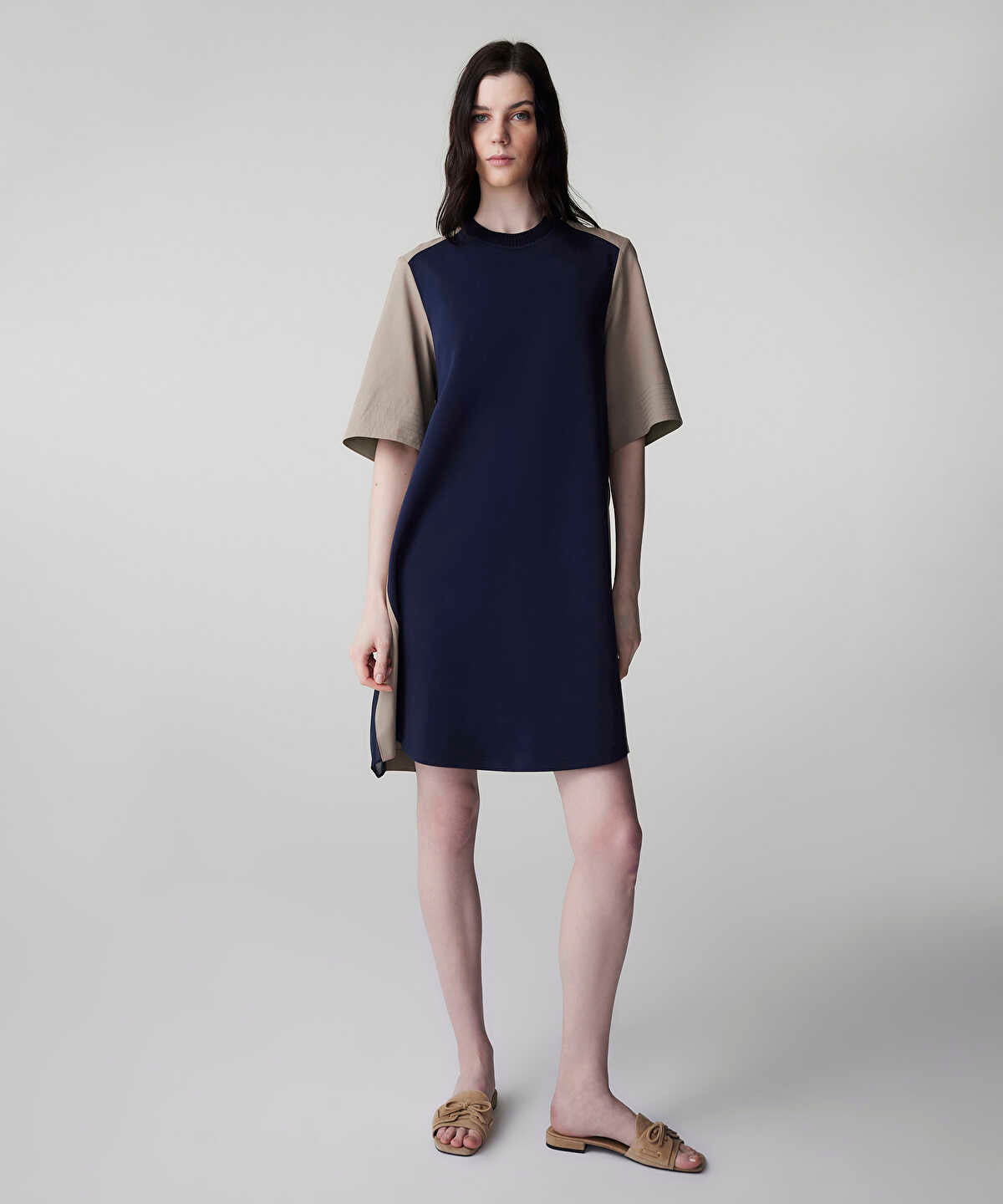 Color-Block Mixed Dress