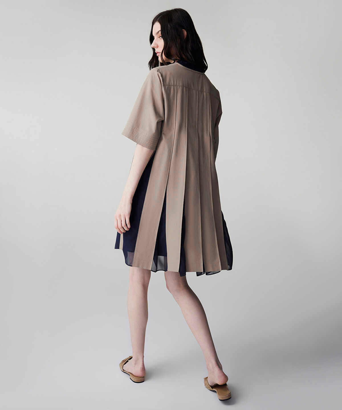 Color-Block Mixed Dress
