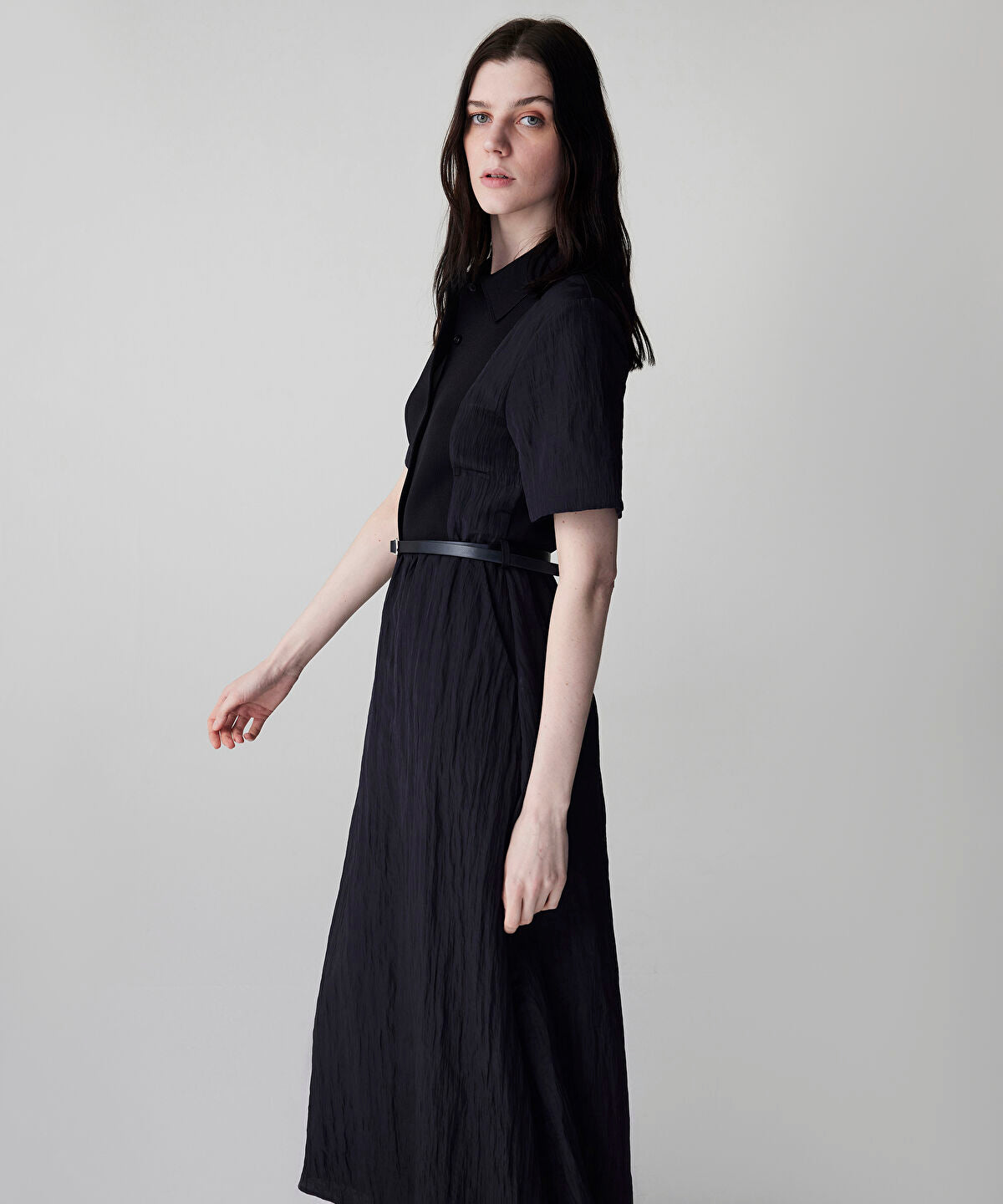 Belted Combination Dress