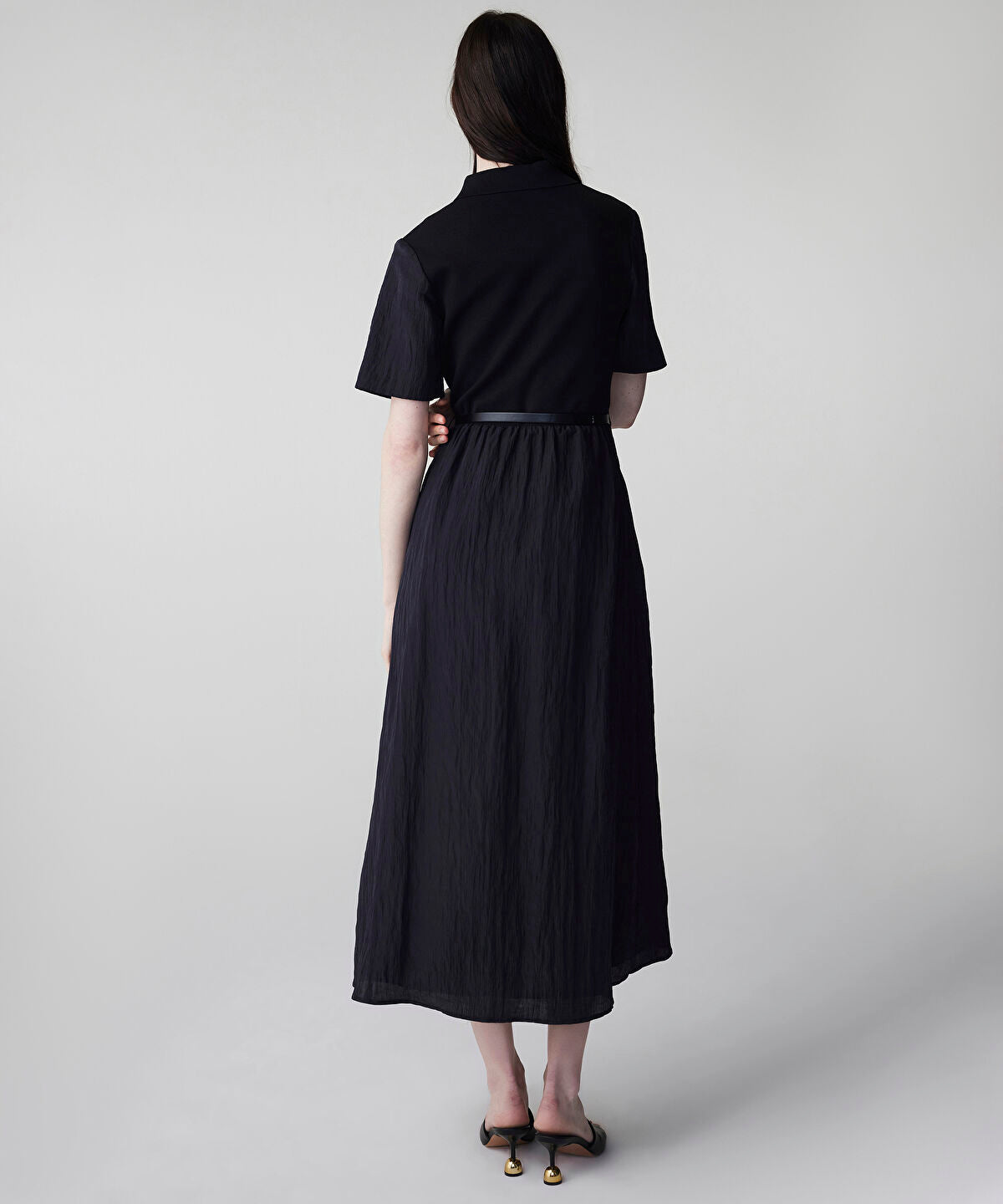Belted Combination Dress