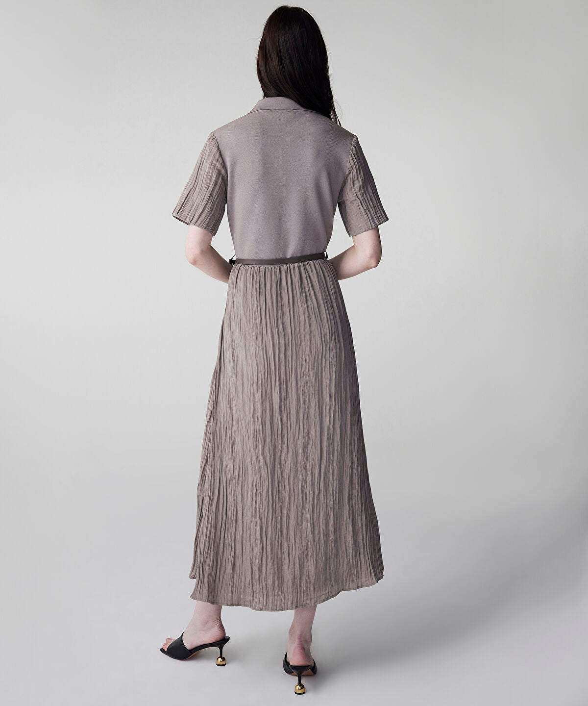 Belted Combination Dress