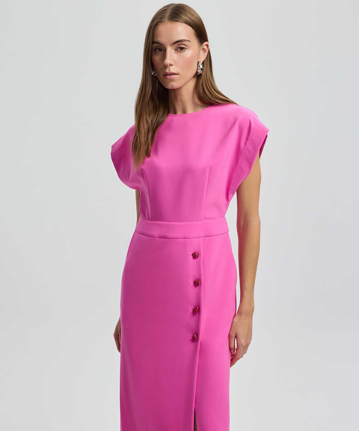 Crystal Button Dress