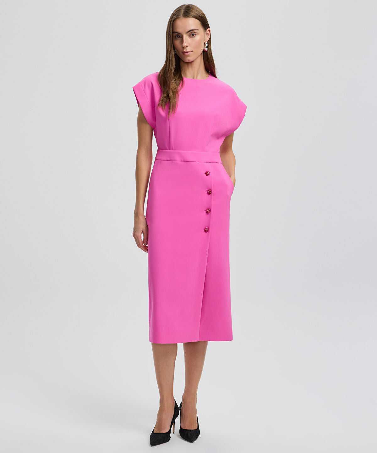 Crystal Button Dress