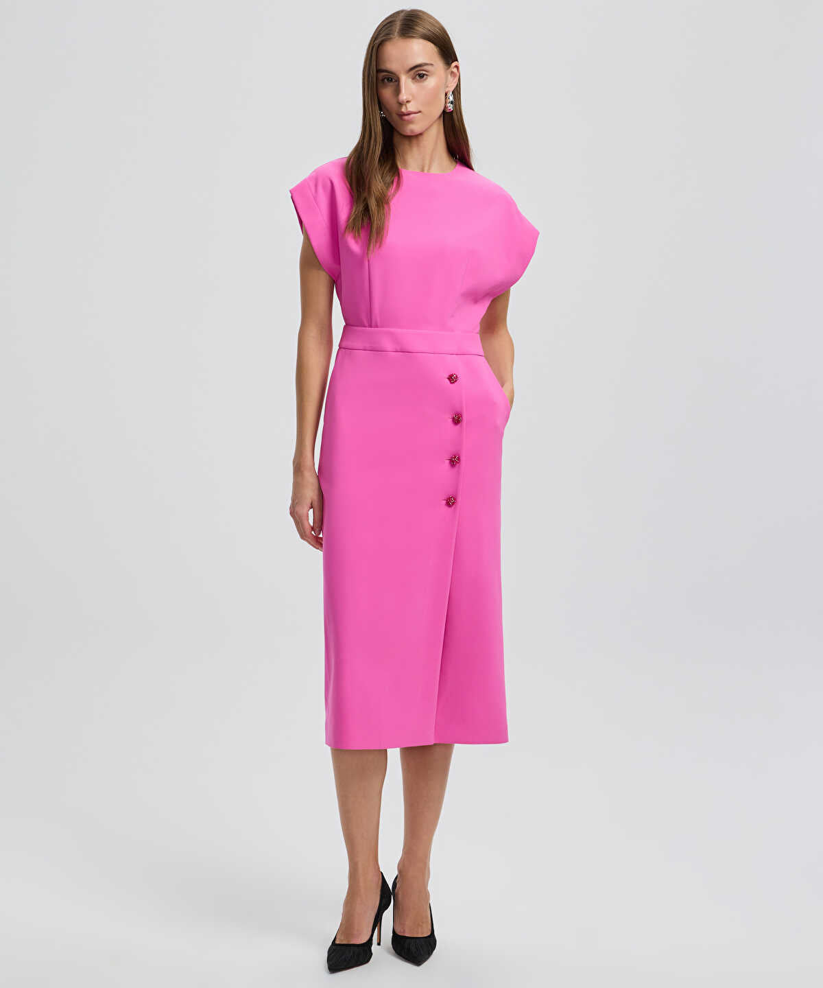 Crystal Button Dress