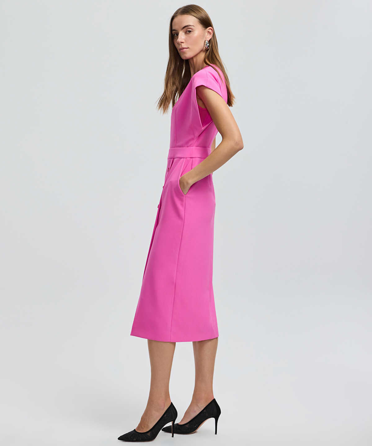 Crystal Button Dress